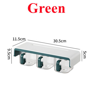 Cutie de depozitare pentru condimente cu perete de bucătărie, sare, glutamat monosodic, chimen, recipient de depozitare din plastic, instrumente de bucătărie pentru condimente