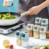 Dozator cantitativ de sare Agitator de sare Tip de împingere Sticla de control a sărurilor Borcan de condimente Recipient de condimente Piper Limită de sare