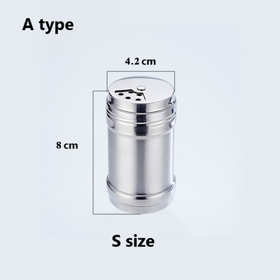 Sticle de sare de zahăr din oțel inoxidabil Capac rotativ pentru condimente Multifuncțional Piper Condimente Borcan de condimente Cutie Gadgets de bucătărie