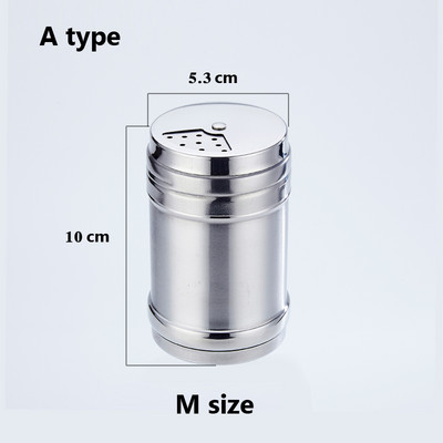 Sticle de sare de zahăr din oțel inoxidabil Capac rotativ pentru condimente Multifuncțional Piper Condimente Borcan de condimente Cutie Gadgets de bucătărie