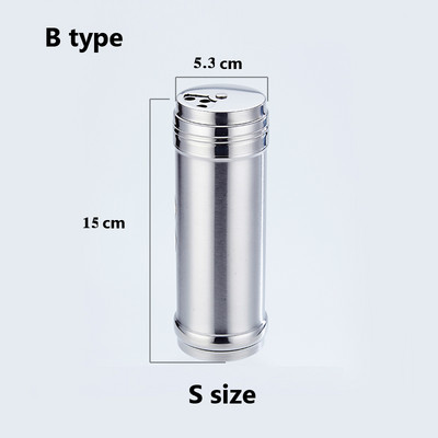 Sticle de sare de zahăr din oțel inoxidabil Capac rotativ pentru condimente Multifuncțional Piper Condimente Borcan de condimente Cutie Gadgets de bucătărie