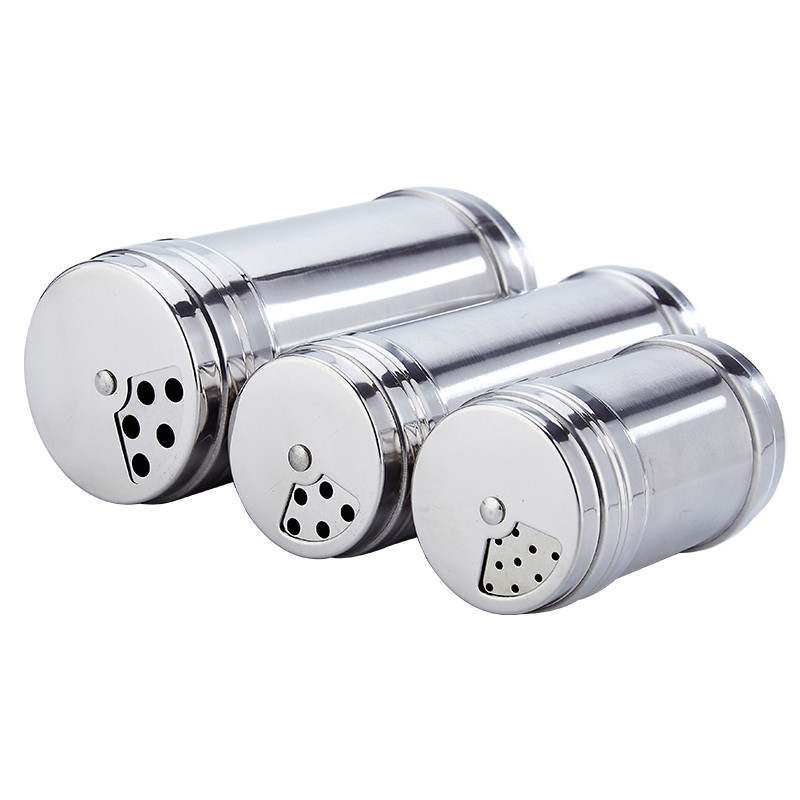 Sticle de sare de zahăr din oțel inoxidabil Capac rotativ pentru condimente Multifuncțional Piper Condimente Borcan de condimente Cutie Gadgets de bucătărie