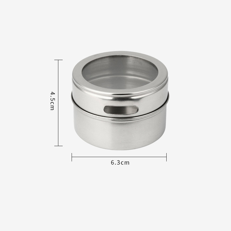 Magnetinių prieskonių stiklainių laikiklis su lipdukais Magnetinė prieskonių dėžutė nerūdijančio plieno prieskonių indeliai Organizatorius virtuvės prietaisų rinkiniai