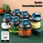 Kööginõud Aksessuaarid Oil Bursh Pudel Vürtside organiseerija ja hoiukonteiner Sool Pipar Maitseained Maitseained Purgikomplekt