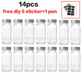 Cutie de condimente Capac Oală pentru condimente Sticla de condimente Materiale și accesorii de bucătărie din sticlă Set de recipiente pentru sare Borcane de sticlă pentru condimente