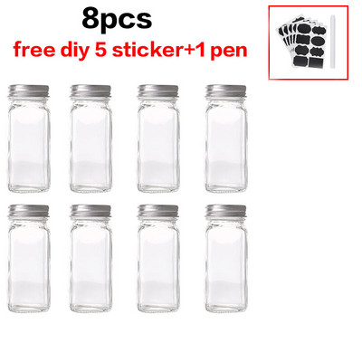 Cutie de condimente Capac Oală pentru condimente Sticla de condimente Materiale și accesorii de bucătărie din sticlă Set de recipiente pentru sare Borcane de sticlă pentru condimente