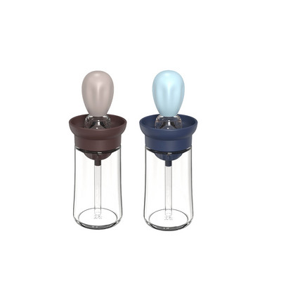 1/2/4 buc. Sticla de ulei de sticlă de copt pentru grătar, 180 ml, perie de rație de silicon, perie de ulei pentru grătar, pentru gătit, instrument de coacere, perie de ulei