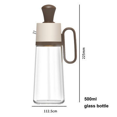 1/2/4 buc. Sticla de ulei de sticlă de copt pentru grătar, 180 ml, perie de rație de silicon, perie de ulei pentru grătar, pentru gătit, instrument de coacere, perie de ulei