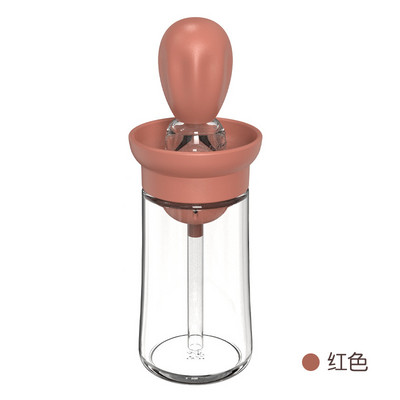 1/2/4 buc. Sticla de ulei de sticlă de copt pentru grătar, 180 ml, perie de rație de silicon, perie de ulei pentru grătar, pentru gătit, instrument de coacere, perie de ulei