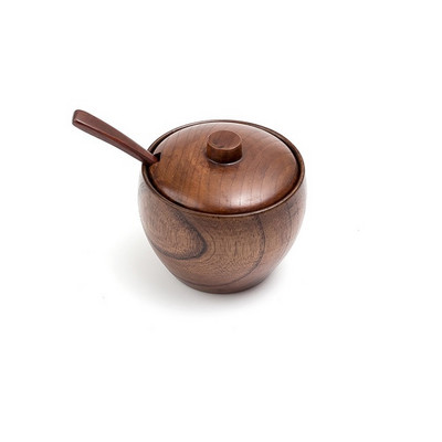 1 set borcan de condimente din lemn masiv, accesorii de bucătărie, cutie de condimente, rocină, sare accesorii, unelte, multifuncțional, 2019 NOU Calitate bricolaj