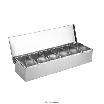 Fűszertartó készlet Rozsdamentes acél fűszeres doboz Fűszertartó Fűszertartó Fűszertartó fűszeres palack négyzet alakú borítóval Nagykereskedelem