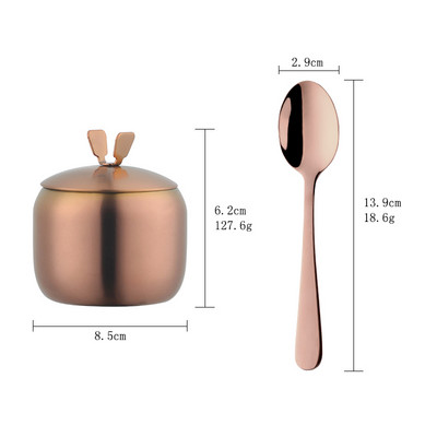 Cutie de condiment din oțel inoxidabil Sticlă de sare cu capac Ustensile de bucătărie de uz casnic borcan de piper Rezervor de depozitare pentru condimente Instrument de grătar în aer liber