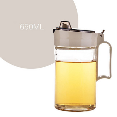 Virtuvinio puodo stiklinis aliejus daugiafunkcis kepimo aliejaus butelis nepralaidus stiklinis butelis sojos padažas vinagre maišytuvas puodas virtuvės reikmenys