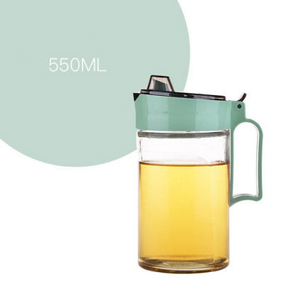 Virtuvinio puodo stiklinis aliejus daugiafunkcis kepimo aliejaus butelis nepralaidus stiklinis butelis sojos padažas vinagre maišytuvas puodas virtuvės reikmenys