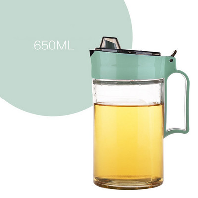 Virtuvinio puodo stiklinis aliejus daugiafunkcis kepimo aliejaus butelis nepralaidus stiklinis butelis sojos padažas vinagre maišytuvas puodas virtuvės reikmenys