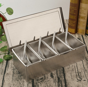 Kvaliteetne 304 roostevabast terasest maitseainekast hotelli maitseainekarp kaanega säilituskastiga majapidamises kasutatava maitseainepaagi maitseainekarp