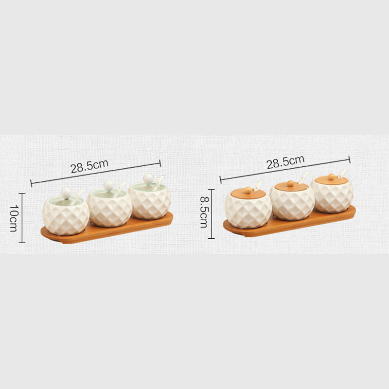 Kreatív kerámia fűszeres üveg fedővel Otthoni fűszerezés forró szószos doboz só cukortál szójaszósz ecetes palack Konyhai kiegészítők