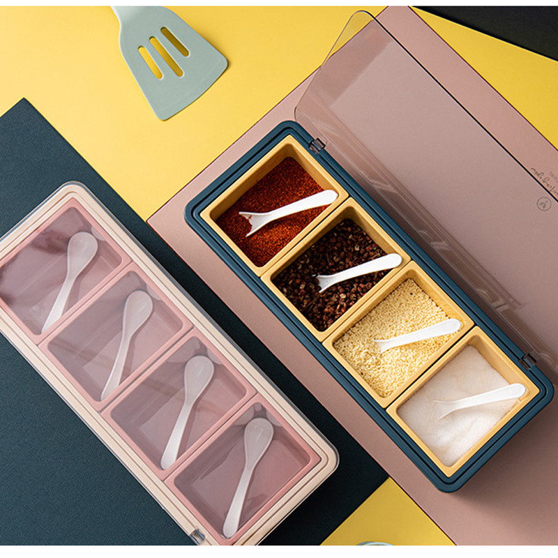 Cutie de condimente pentru borcane de condimente 4 buc/set piper shakers Nordic de stocare sticle borcane sare piper chimen praf cutie instrument accesorii de bucătărie