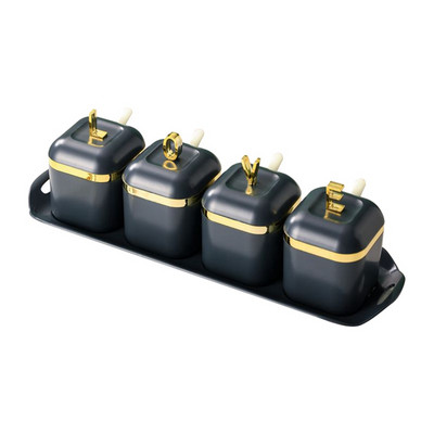 Acasă Bucătărie Cutie de condimente Instrumente Borcan de condimente din plastic Oală de sare verde Phnom Penh Bol de zahăr