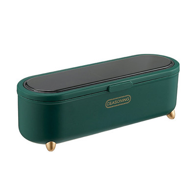 4 Cells Fűszerüveg Só Bors Fűszer tároló Doboz Fűszerek Paprikás üvegek Konyhai Fűszertartó Kellékek