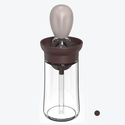 Dozator portabil de ulei pentru sos de ulei pentru condimente, cu perie de silicon pentru gătit, coacere, condimente pentru grătar, cutie de ulei de calitate alimentară