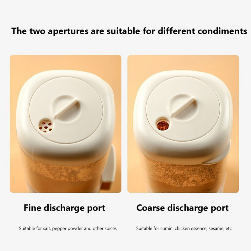 Saliner cantitativ Tip împingere Sticla de control al sării Instrument pentru borcan de condimente Recipient pentru condimente Piper Limită de sticlă Saliner 2g