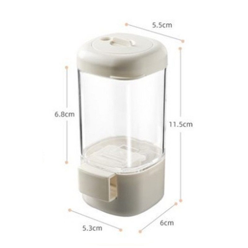 Saliner cantitativ Tip împingere Sticla de control al sării Instrument pentru borcan de condimente Recipient pentru condimente Piper Limită de sticlă Saliner 2g