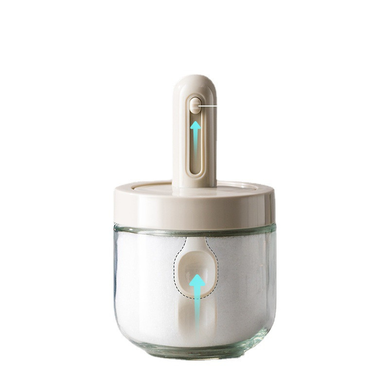 Borcan de condimente Sticla de sticlă de condimente Piper Sare Cutie de condimente Oală de ulei Sigilată 2 în 1 Cutie retractabilă de condimente de bucătărie Ustensile de bucătărie