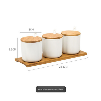 Nordic Ceramic Fűszerdoboz Fűszeres edénykészlet Háztartási Konyhai Fűszerezés Ppot Bors Só Cukortál Fűszeres üveg JU31702