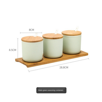 Nordic Ceramic Fűszerdoboz Fűszeres edénykészlet Háztartási Konyhai Fűszerezés Ppot Bors Só Cukortál Fűszeres üveg JU31702