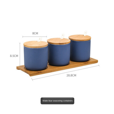 Nordic Ceramic Fűszerdoboz Fűszeres edénykészlet Háztartási Konyhai Fűszerezés Ppot Bors Só Cukortál Fűszeres üveg JU31702