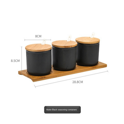 Nordic Ceramic Fűszerdoboz Fűszeres edénykészlet Háztartási Konyhai Fűszerezés Ppot Bors Só Cukortál Fűszeres üveg JU31702