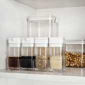 Cutie de condimente cu conținut ridicat de borosilicat Piper Sare de bucătărie Susan Condiment Sticla de sos de soia Sticlă de oțet Articole de bucătărie Sticla de condimente