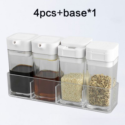 Cutie de condimente cu conținut ridicat de borosilicat Piper Sare de bucătărie Susan Condiment Sticla de sos de soia Sticlă de oțet Articole de bucătărie Sticla de condimente