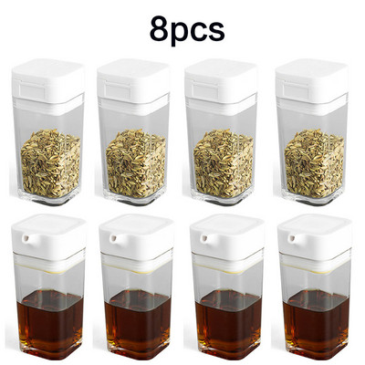 Cutie de condimente cu conținut ridicat de borosilicat Piper Sare de bucătărie Susan Condiment Sticla de sos de soia Sticlă de oțet Articole de bucătărie Sticla de condimente