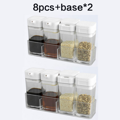 Cutie de condimente cu conținut ridicat de borosilicat Piper Sare de bucătărie Susan Condiment Sticla de sos de soia Sticlă de oțet Articole de bucătărie Sticla de condimente