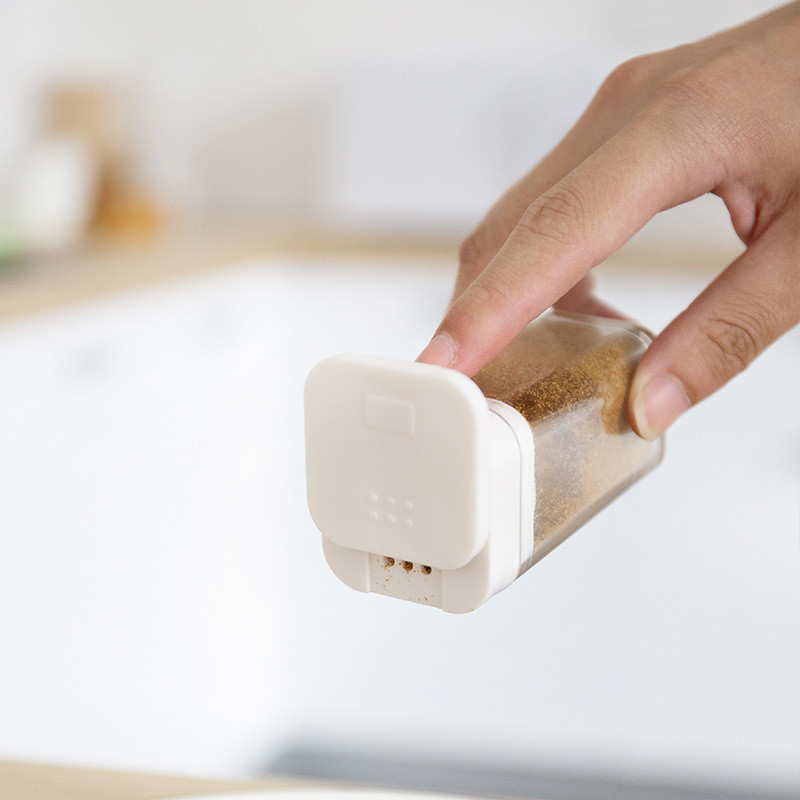 Cutie de condimente cu conținut ridicat de borosilicat Piper Sare de bucătărie Susan Condiment Sticla de sos de soia Sticlă de oțet Articole de bucătărie Sticla de condimente