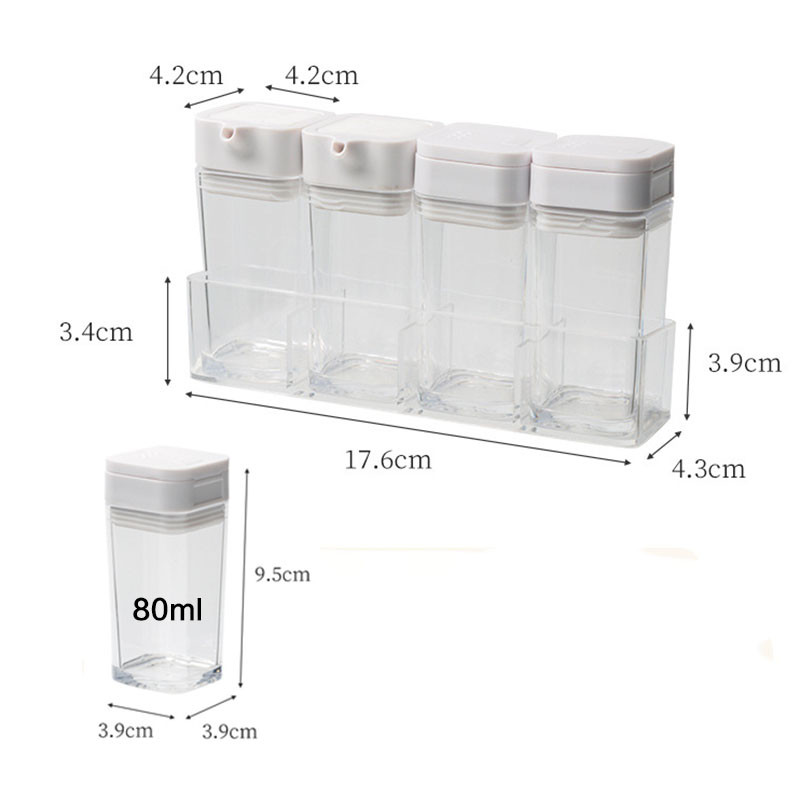 Cutie de condimente cu conținut ridicat de borosilicat Piper Sare de bucătărie Susan Condiment Sticla de sos de soia Sticlă de oțet Articole de bucătărie Sticla de condimente