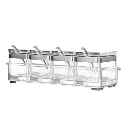 organizator de bucătărie și recipient de depozitare Cutie de condimente din acril Set borcan pentru condimente Sticluță pentru condimente Accesorii pentru bucătărie