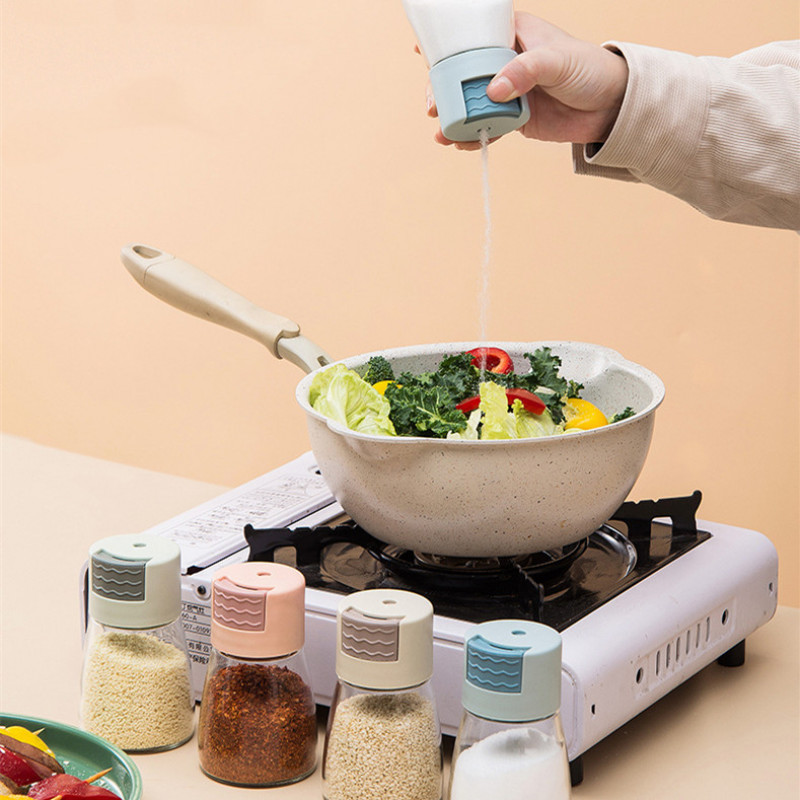 Dozator de sare de 0,5 g Dozator de sare tip împingere Rezervor de sare Sticlă de zahăr Condimente Piper Saliner Spicejar Can Sticla de condimente