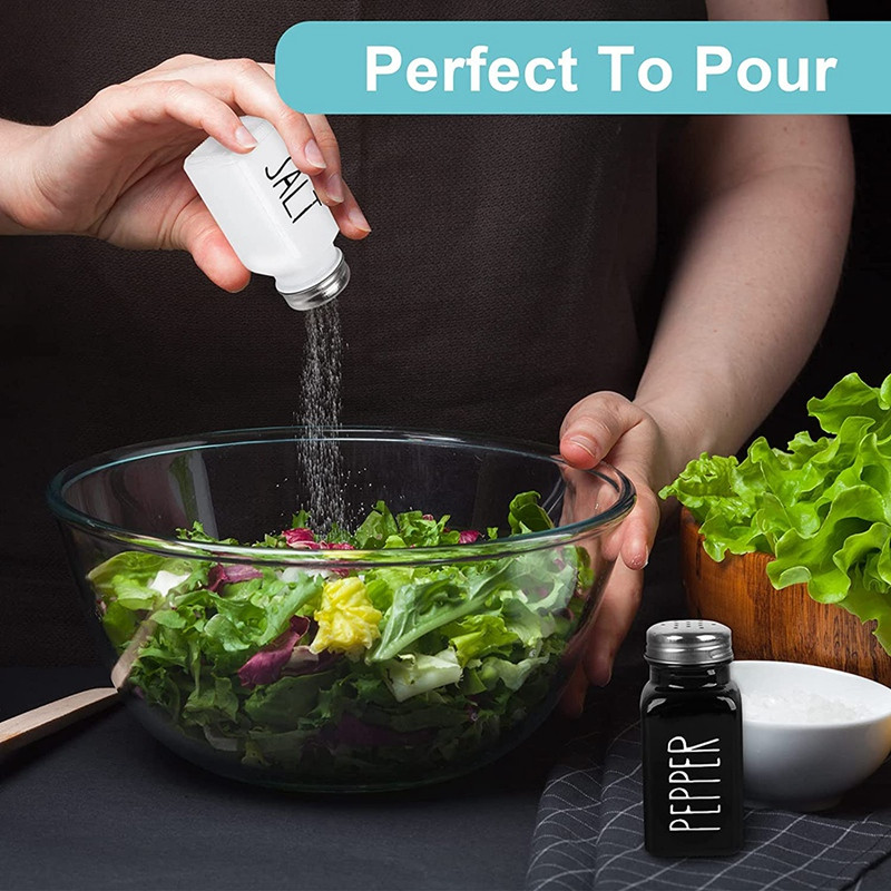 Σετ μπουκαλιών καρυκευμάτων 2 τεμαχίων Γυάλινο μπουκάλι αλατιού Μοντέρνο Lovely Farmhouse Σετ αλατοπίπερου