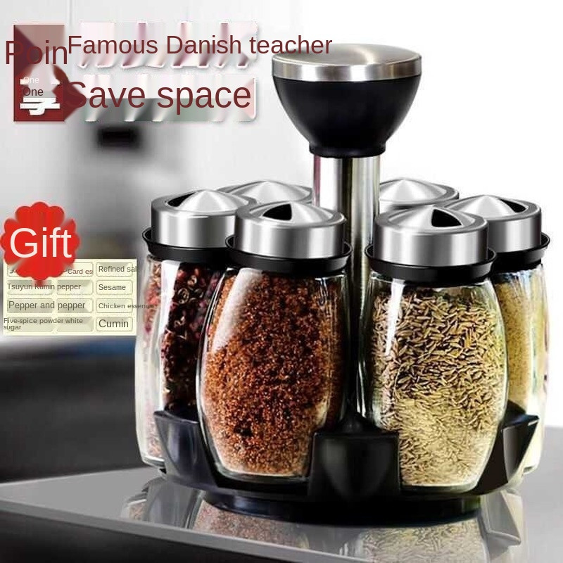 Csomagolás fűszeres doboz készlet Fűszeres üveg Konyha Háztartási Kreatív Forgó fűszeres üveg Fűszeres doboz Fűszeres üveg