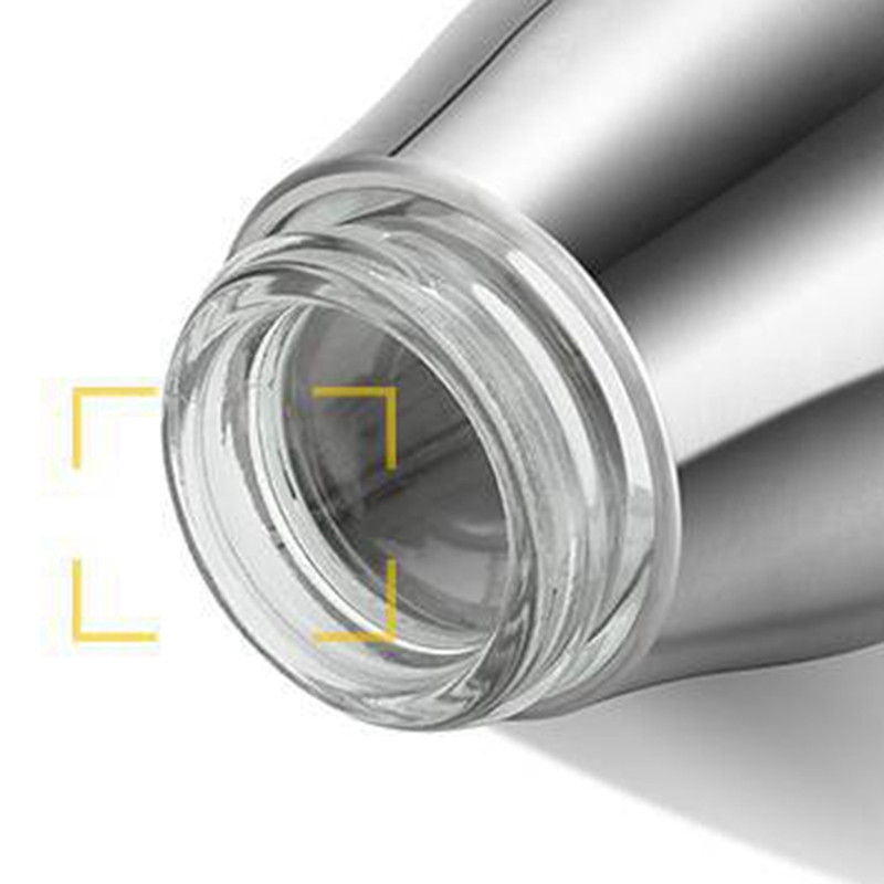 Set lonaca za sol i papar Solanka od nehrđajućeg čelika sa staklenim postoljem s podesivim otvorom za izlijevanje