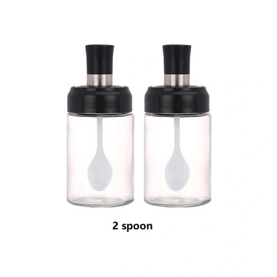 Gadgets de bucătărie Sticle de condimente Cutie de condimente Bucătărie Condimente de depozitare Borcane de sticle PP transparentă Sare Piper Chimen Pudră Set cutie