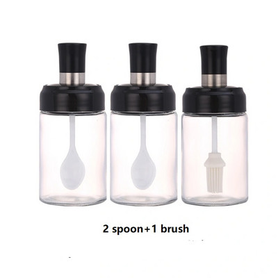 Gadgets de bucătărie Sticle de condimente Cutie de condimente Bucătărie Condimente de depozitare Borcane de sticle PP transparentă Sare Piper Chimen Pudră Set cutie