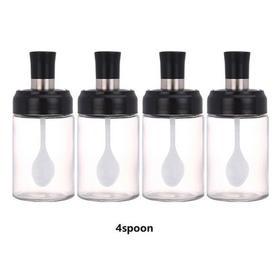 Gadgets de bucătărie Sticle de condimente Cutie de condimente Bucătărie Condimente de depozitare Borcane de sticle PP transparentă Sare Piper Chimen Pudră Set cutie