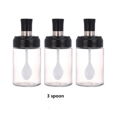 Gadgets de bucătărie Sticle de condimente Cutie de condimente Bucătărie Condimente de depozitare Borcane de sticle PP transparentă Sare Piper Chimen Pudră Set cutie