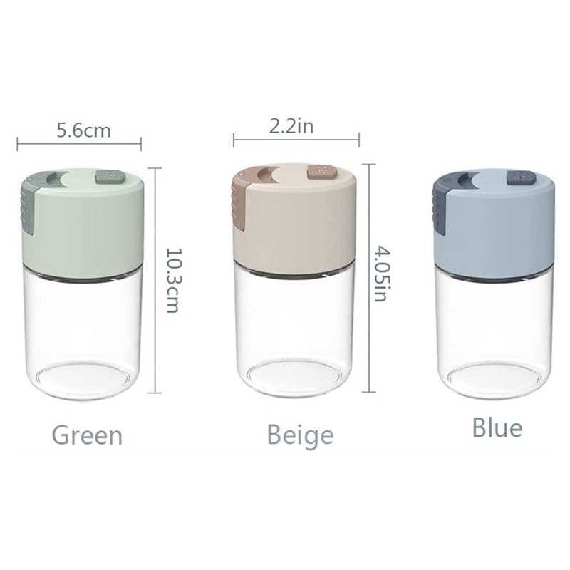 Dozator de sare LUDA Dozator de sare cu dozare din sticla, tip presare Sare cantitativa Sticla de condimente din sticla Cutie Sare de condimente