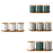 Borcan de condimente din ceramică creativ Cutie de condimente Sticla de condimente Cutie de condimente Set de sare