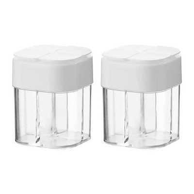 2 db fűszer tartály, 4 rácsos fűszeres tégely, konyhai piknik grill étterem utazási sódoboz, saláta steak grillezéshez, stb